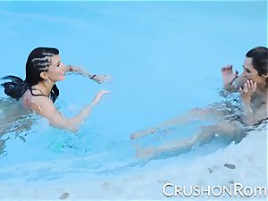 kick ladies - Romi Rain and Reena Sky pulverize in the pool